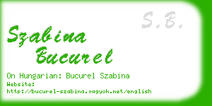 szabina bucurel business card